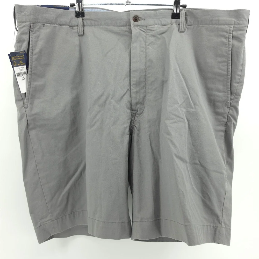 Polo Ralph Lauren Mens Shorts Cotton Grey 44B Stretch Classic‎ Fit 9 Inch Inseam